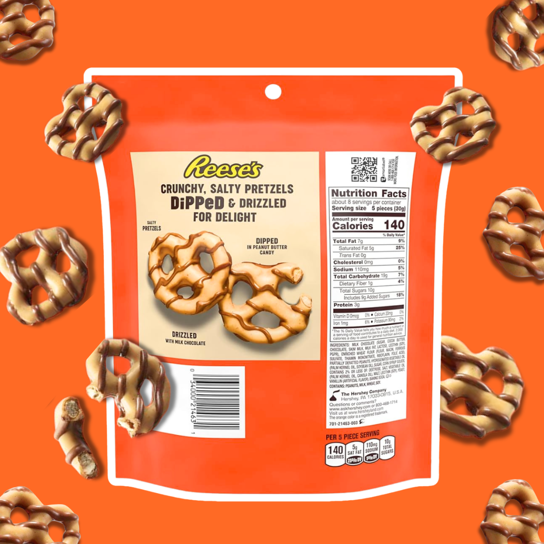 Reese’s Dipped Pretzels 120g | Knusprige Brezeln mit Erdnussbutter & Milchschokolade | Süß-salziger Snack