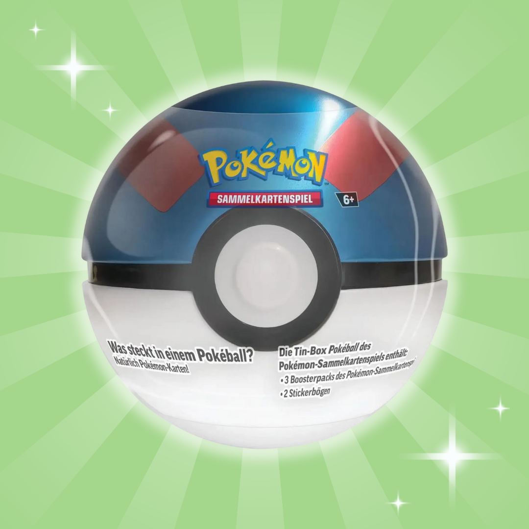 Pokémon – Pokéball Tin Herbst 2025 | 1x Sammel-Pokéball mit 3 Boosterpacks