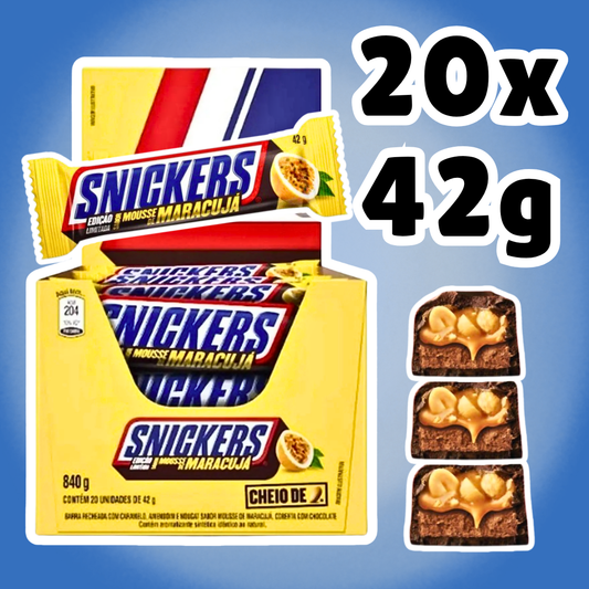 20x Snickers Maracuja Schokoriegel mit Erdnüssen & Fruchtgeschmack (20 x 42g)