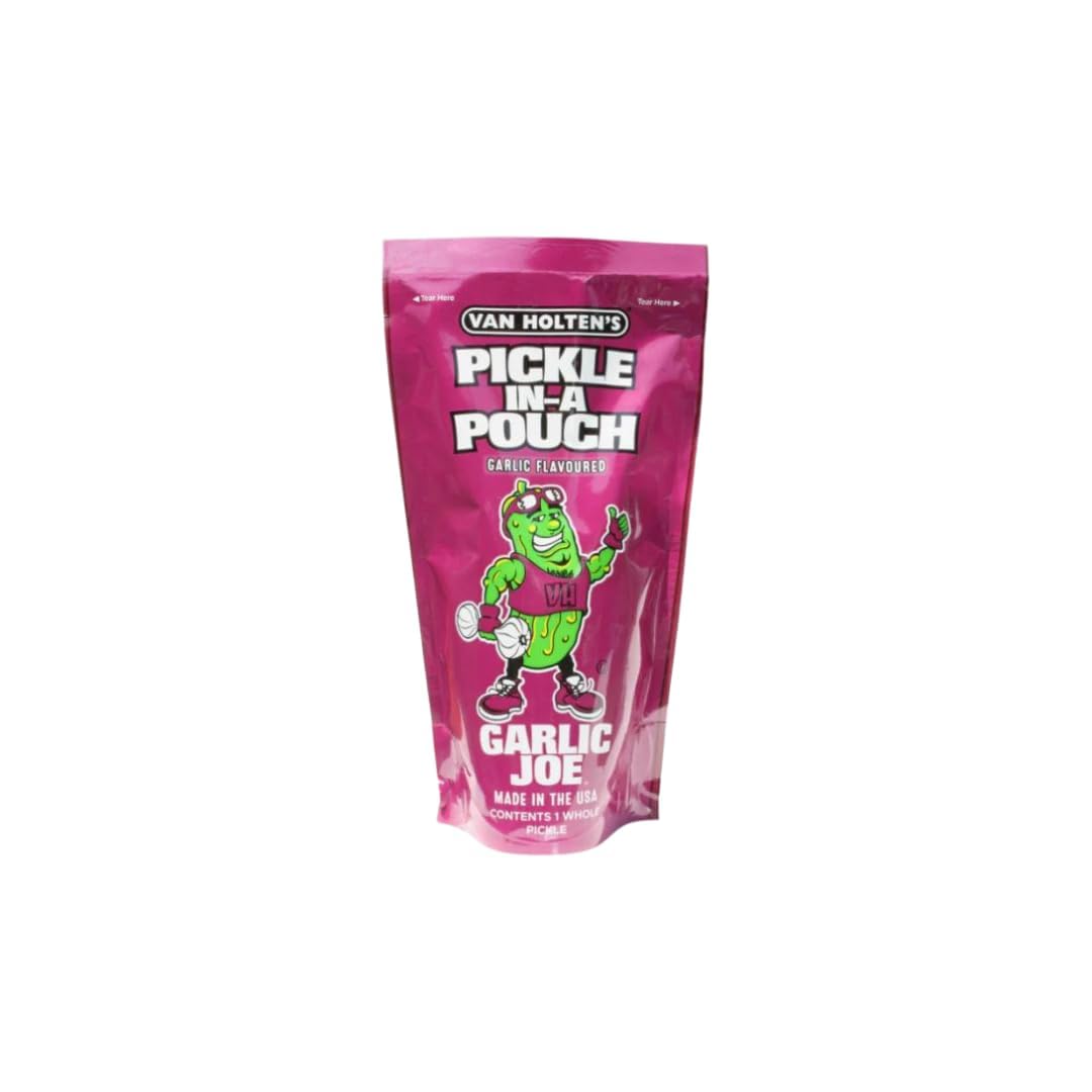 5x Van Holten's Pickle – Pickle Rick, Sour Sis, Hot Mama, Garlic Joe & Big Papa – Amerikanischer Snackklassiker – 5 x Einzelverpackt
