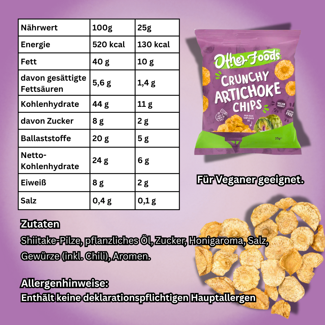 Other Foods Artichoke Crisps 25 g – Knusprige Artischockenchips