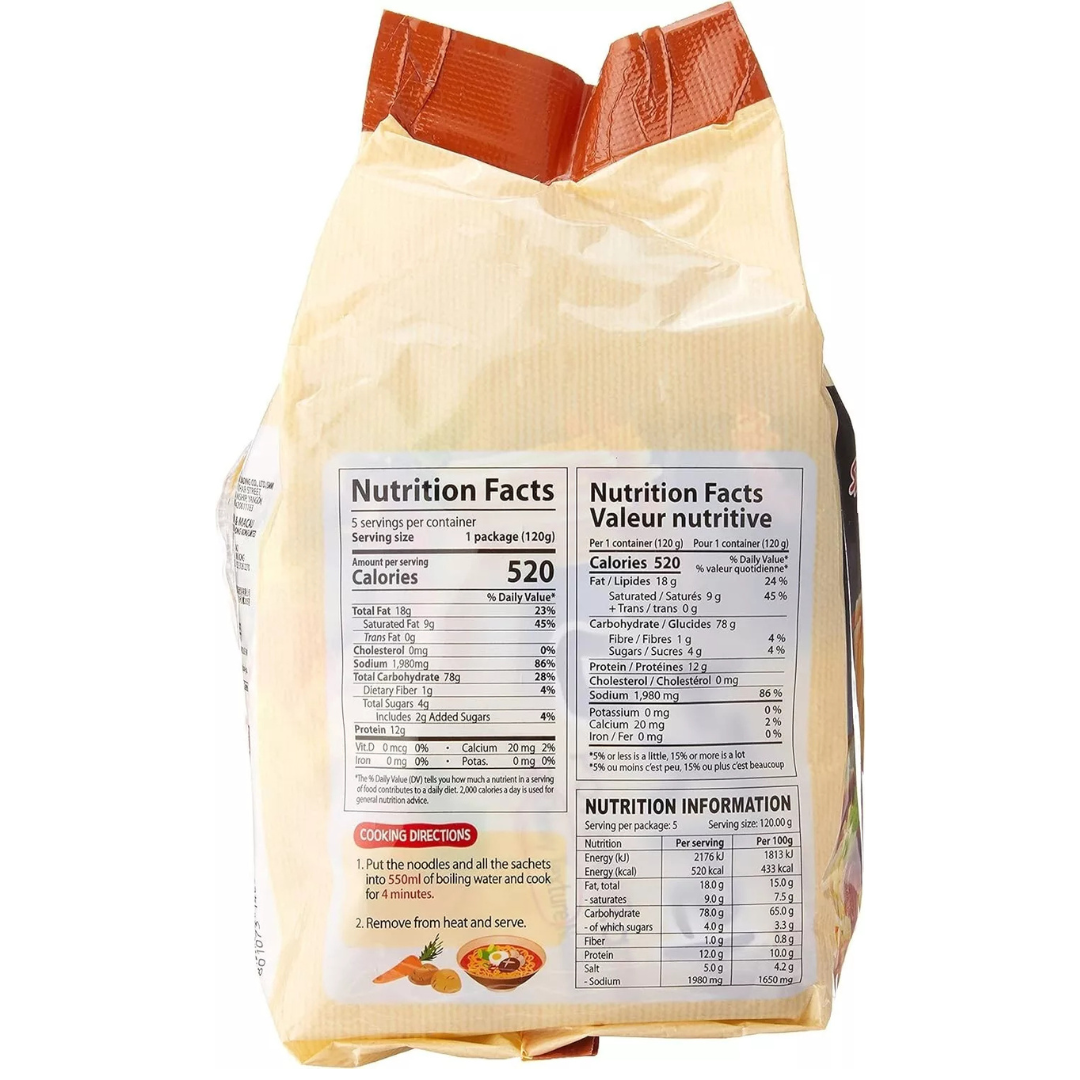 Samyang Potato Ramen – Koreanische Kartoffel-Ramen 5er Pack (5×120g)