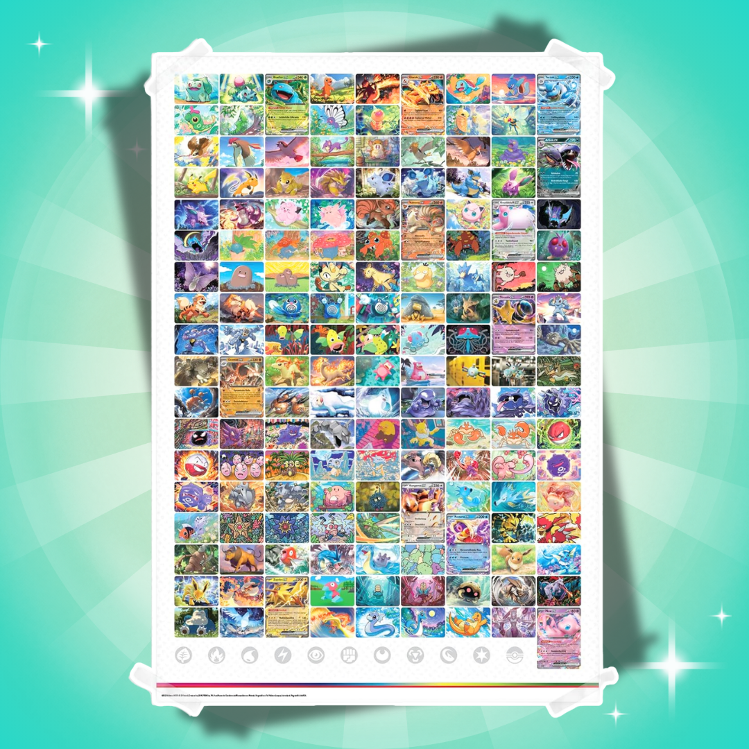 Pokémon Karmesin & Purpur 151 Poster Box Deutsch – 3 Booster + Promokarte + Poster