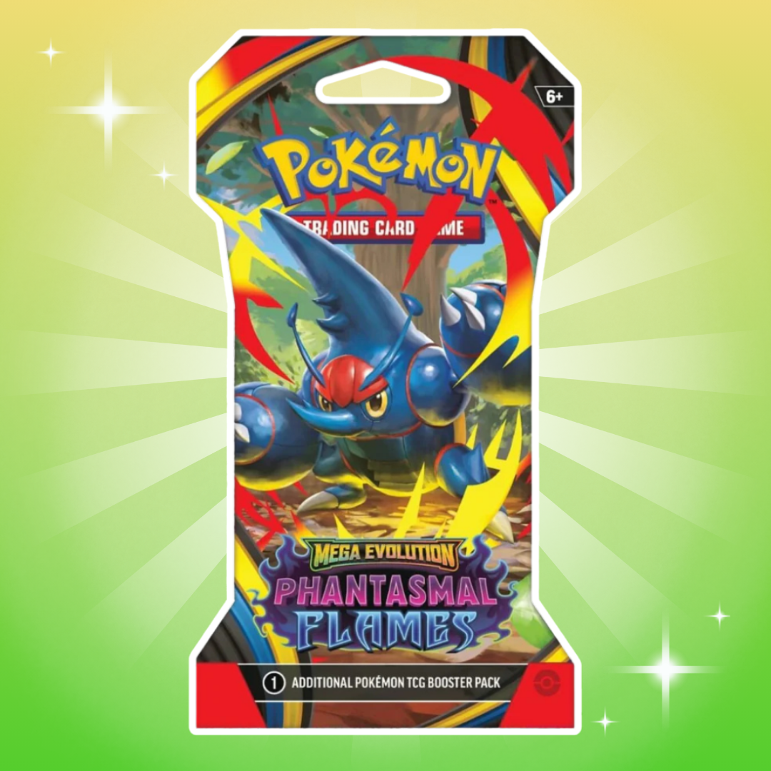 1x Pokémon Phantasmal Flames Sleeved Booster Englisch – 10 Zufällige Karten pro Pack