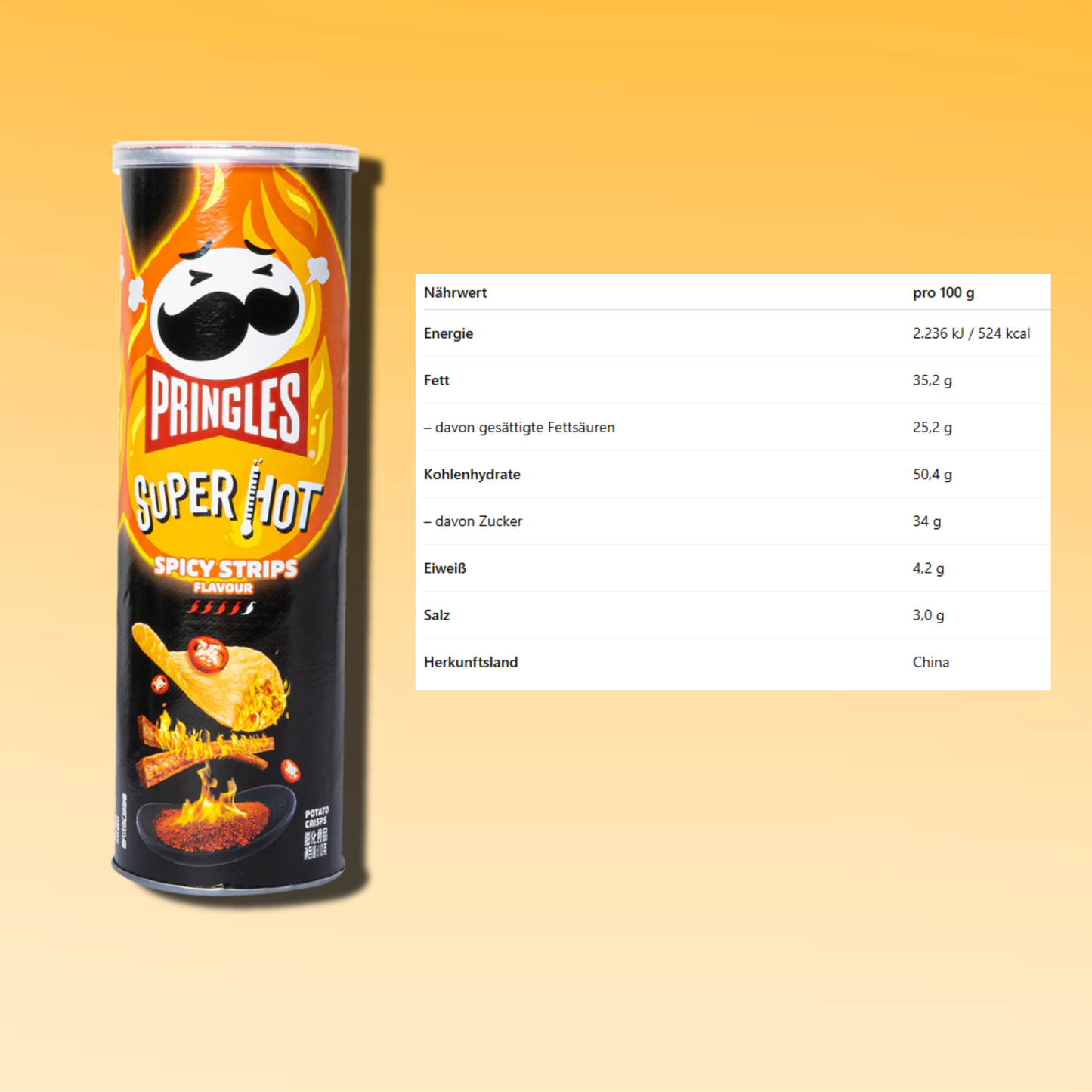 3x Asiatische Pringles – Verschiedene Sorten, 3x 102g | Peri Peri, Desi Masala, Super Hot Spicy Strips
