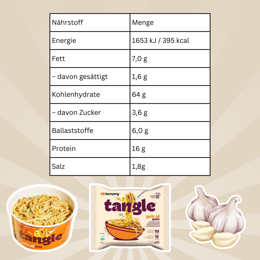 1x Samyang Ramen Tangle – Wähle deinen Geschmack: Garlic Oil Pasta | Chunky Tomato | Creamy Bulgogi | Mushroom