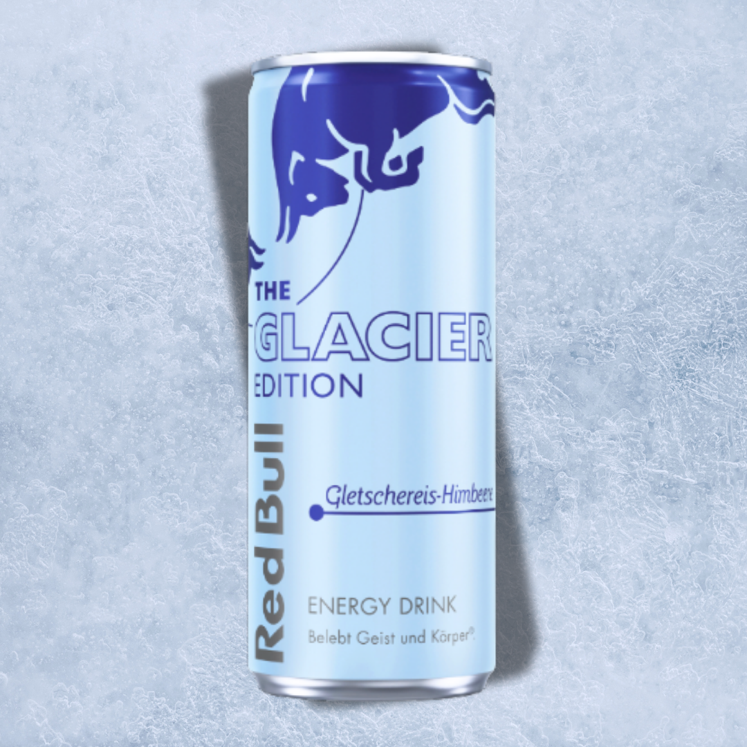 Red Bull Glacier Edition Gletschereis-Himbeere Energy Drink 250 ml – 24er Pack