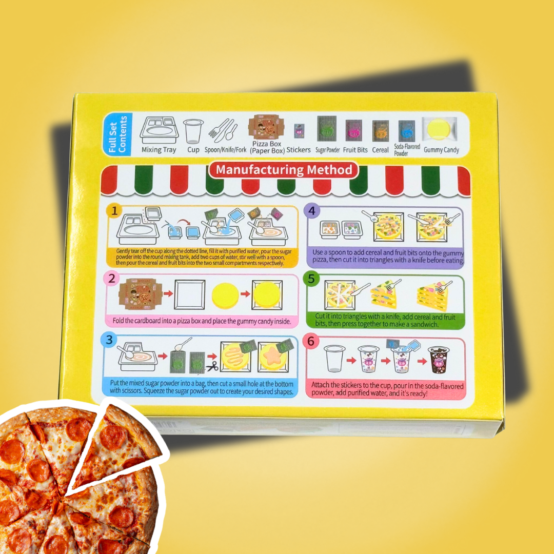 MTYL DIY Handmade Pizza – Süße Gummibonbons & Bonbonpulver, 50g