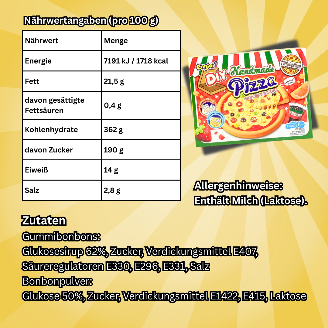 MTYL DIY Handmade Pizza – Süße Gummibonbons & Bonbonpulver, 50g