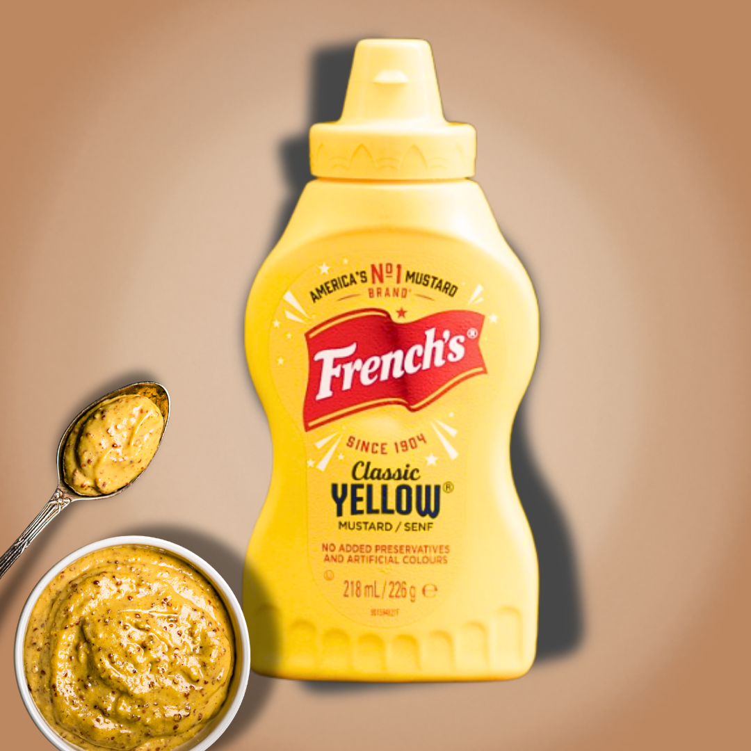 French's Classic Yellow Mustard / Senf – Aromatischer Würziger Senf für Würstchen, Sandwiches & Saucen – 218ml (226g)