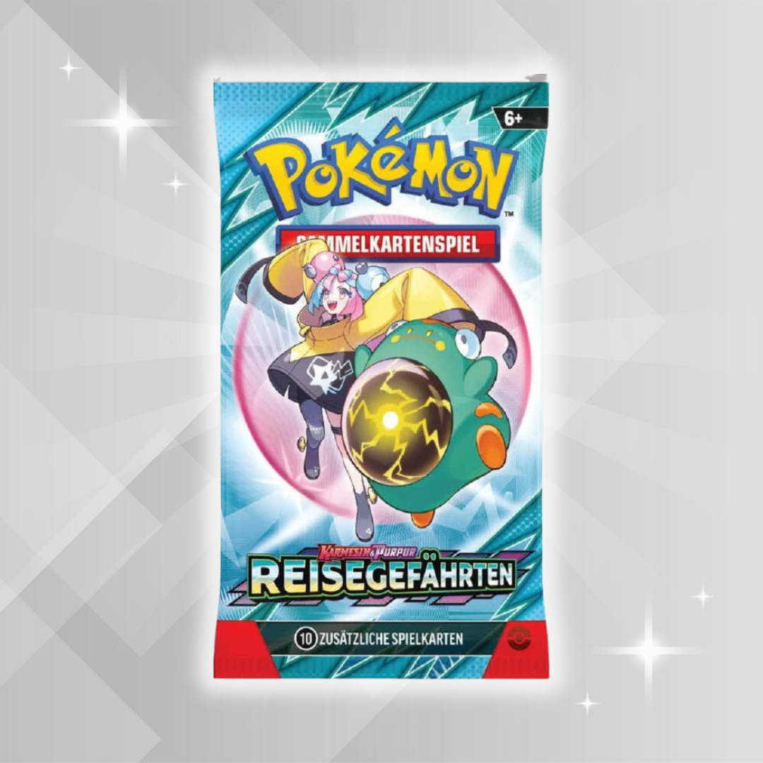 4x Pokémon Karmesin & Purpur – Reisegefährten Booster Pack | Deutsch | 4x Original TCG Booster