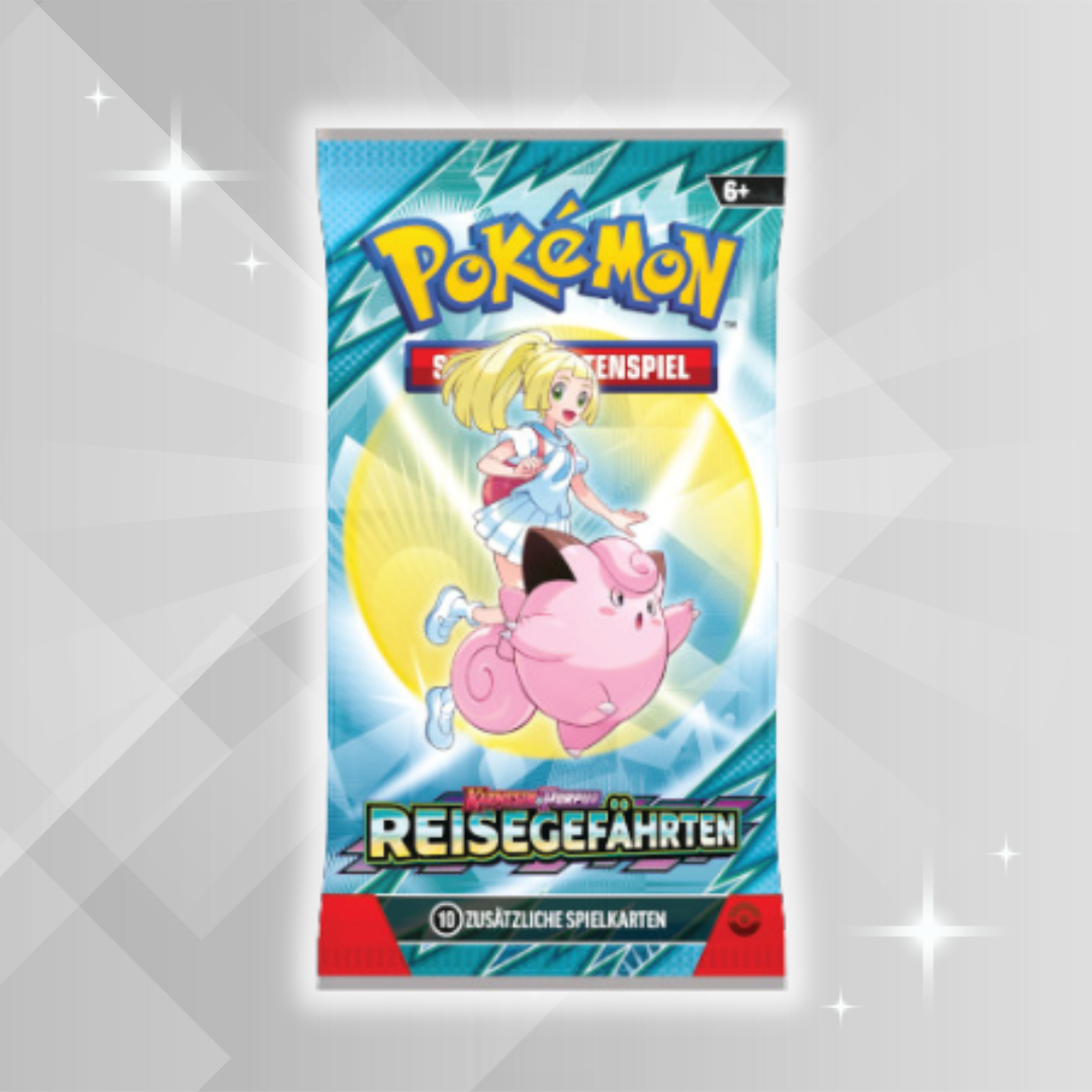 4x Pokémon Karmesin & Purpur – Reisegefährten Booster Pack | Deutsch | 4x Original TCG Booster