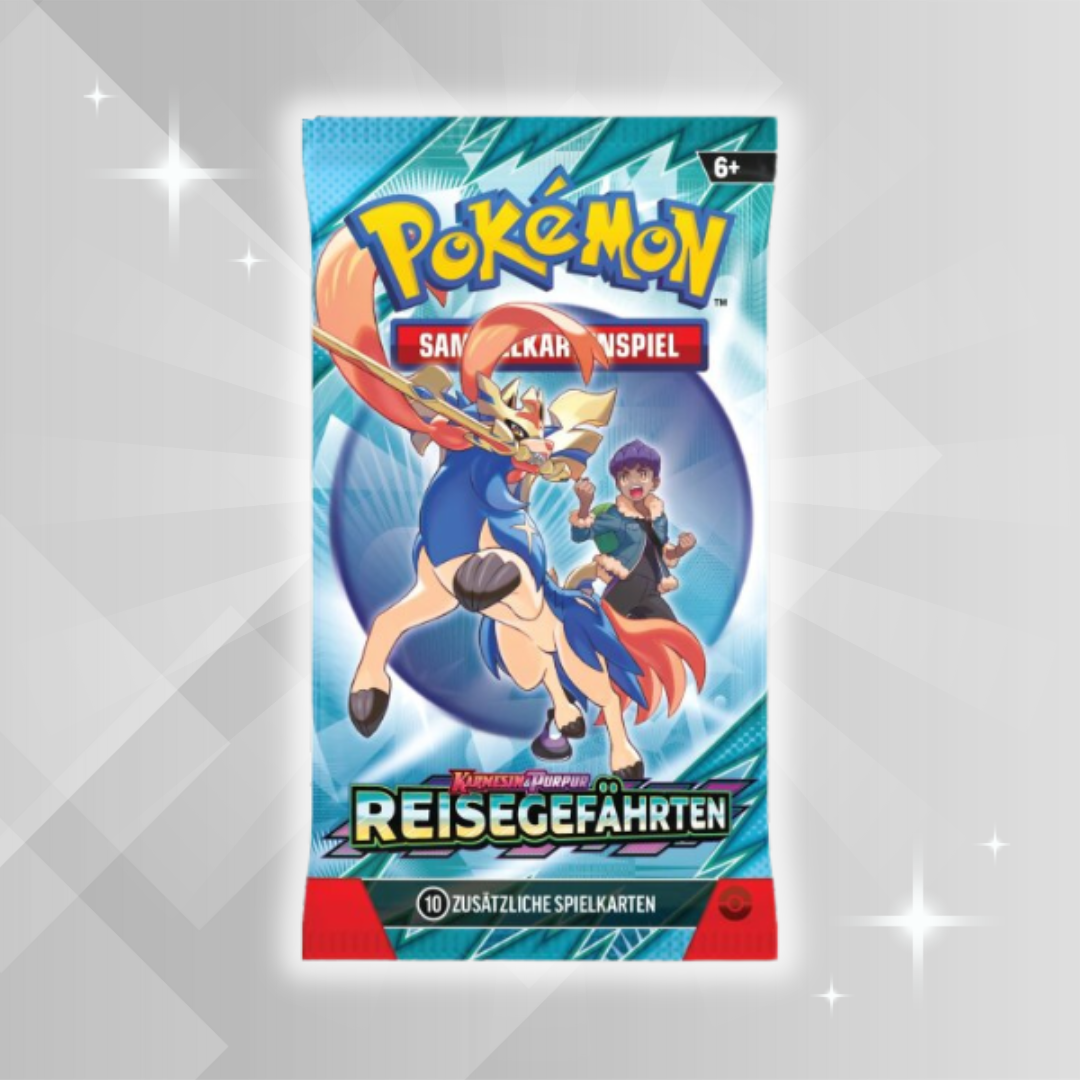 4x Pokémon Karmesin & Purpur – Reisegefährten Booster Pack | Deutsch | 4x Original TCG Booster