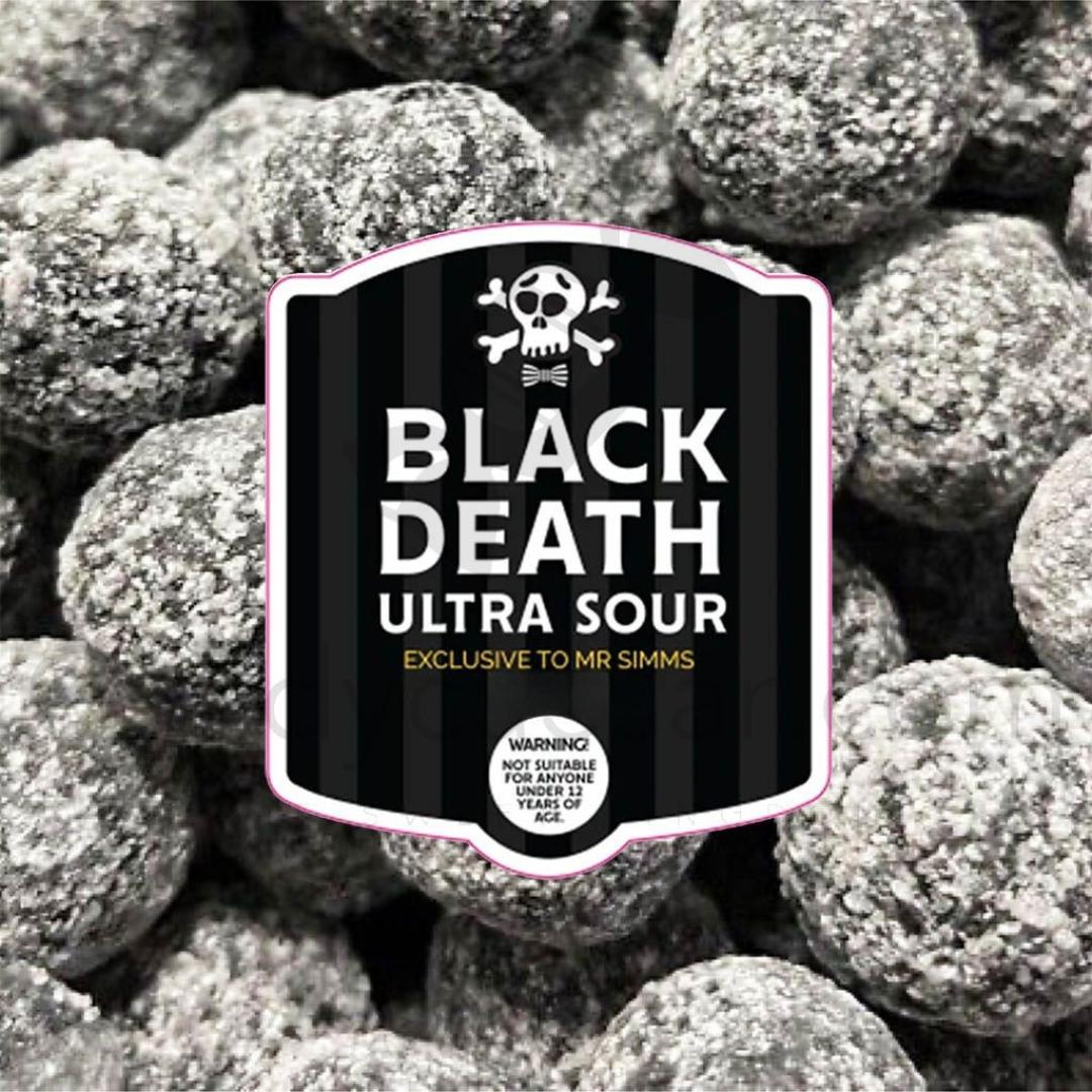 Black Death Ultra Sour Candy – The World's Sourest Lemon Candy Balls | Extreme Sour Challenge | 3 Pieces Bag