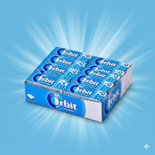 **Wrigley’s Orbit Pfefferminze Kaugummi 30x14g – Frischer Minzgeschmack – MHD 21.04.2025