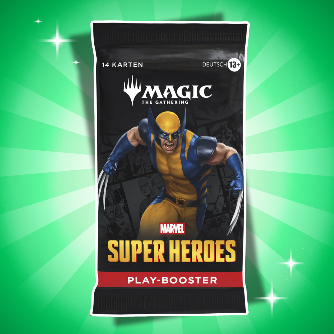 Magic: The Gathering | Marvel Super Heroes Prerelease Pack Deutsch – 6 Play Booster + Foil-Karte