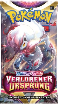 4x Pokemon VERLORENER URSPRUNG Booster Set - mit 10 Karten pro Booster - DEUTSCH + Heartforcards® Versandschutz