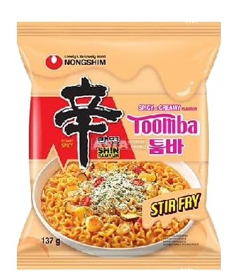 20x Shin Ramyun Toomba Spicy Creamy Stir Fry 137g x20 | Würzig & Cremig | Koreanische Instant-Nudeln Halal