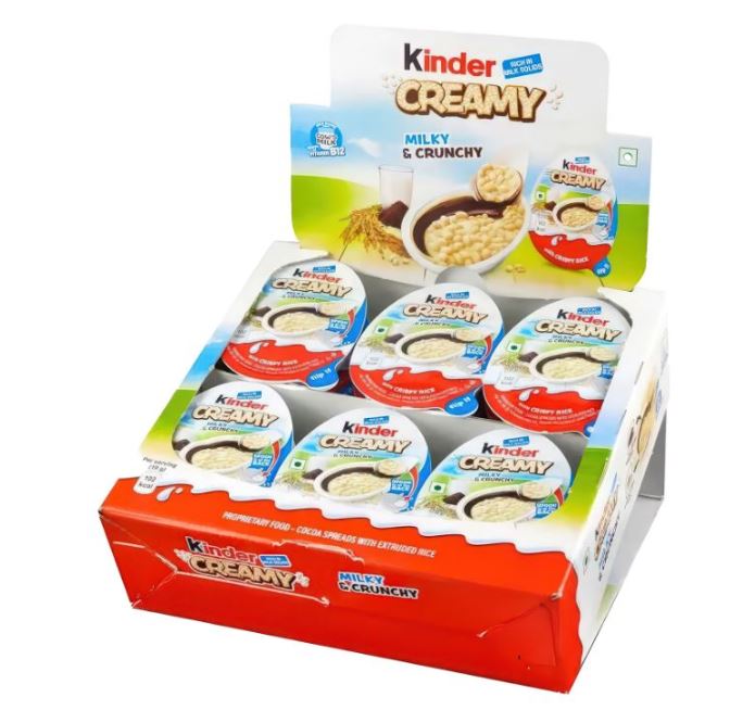 24× Kinder Creamy 19 g – Cremiger Milchaufstrich-Snack im Mini-Becher | Großpackung (MHD 03/2025)