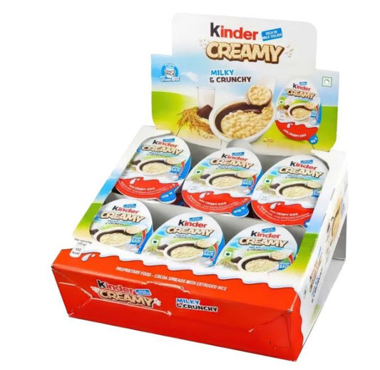 24× Kinder Creamy 19 g – Cremiger Milchaufstrich-Snack im Mini-Becher | Großpackung (MHD 03/2025)