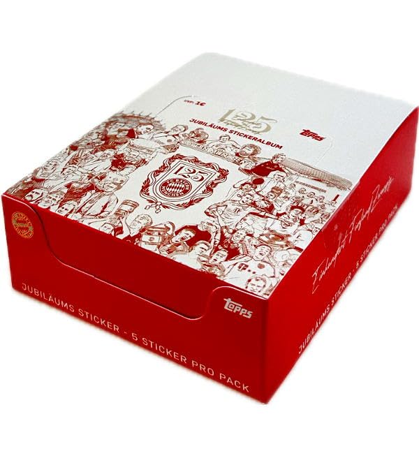 Topps Sticker Box – 125 Jahre Jubiläum Sammelspaß für Fans | FC Bayern München