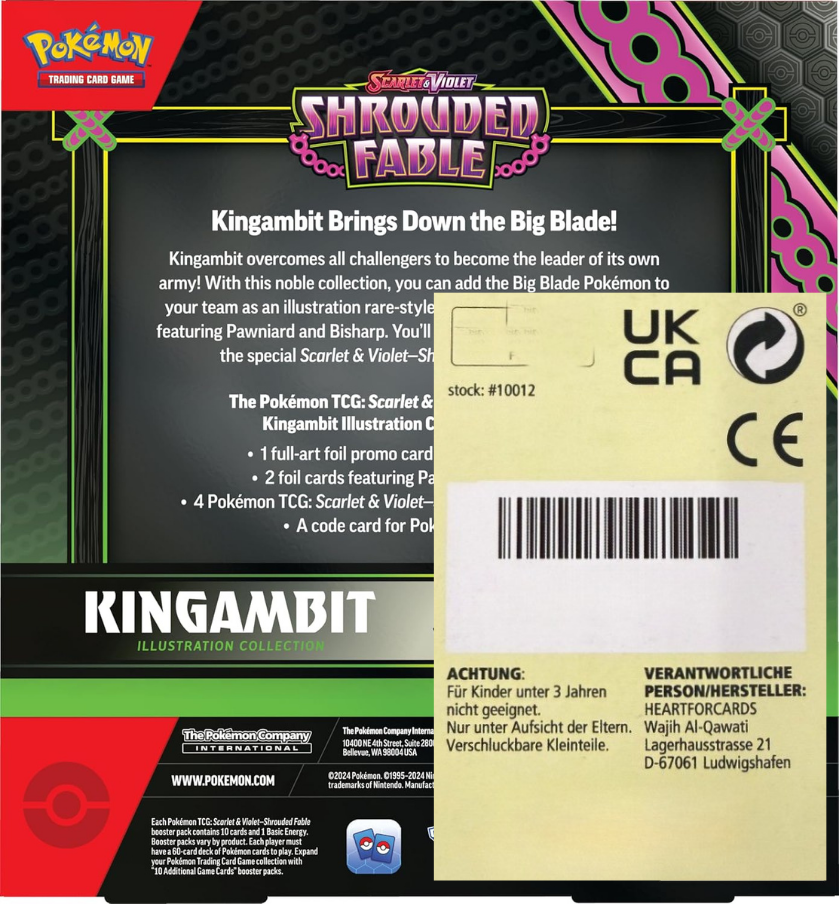 Shrouded Fables SV6.5 – Kingambit Illustration Collection Englisch, 4 Boosterpacks + Promo Karten