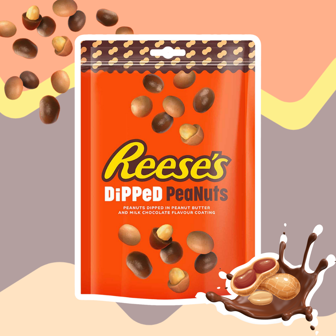 1x Reese’s Dipped Peanuts – Erdnüsse mit Schokoladenüberzug, 90 g