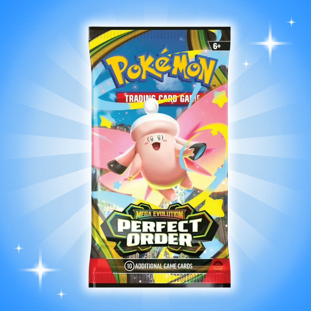 3x Pokémon Perfect Order Booster – Englisch, Zufällige Auswahl, Mega Evolution