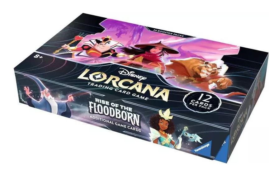 Disney Lorcana: Aufstieg der Flutgestalten - Display mit 24 Booster Packs - ENGLISCH + Heartforcards® Versandschutz