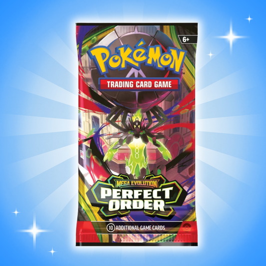 1x Pokémon Perfect Order Booster – Englisch, Zufällige Auswahl, Mega Evolution