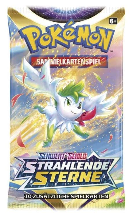 Schwert & Schild - Strahlende Sterne - 4 Booster - Deutsch + Heartforcards® Versandschutz