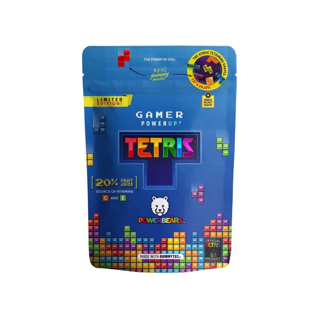 Tetris Powerbeärs Fruchtgummis | Gamer PowerUp Snack | 125g Packung