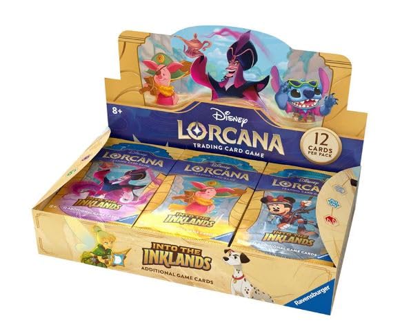 Disney Lorcana Die Tintenlande Display - DEUTSCH - Booster Box 24 Booster Packungen + Heartforcards® Versandschutz
