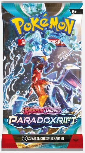 4x Pokemon PARADOX RIFT Booster Set - mit 10 Karten pro Booster - DEUTSCH + Heartforcards® Versandschutz