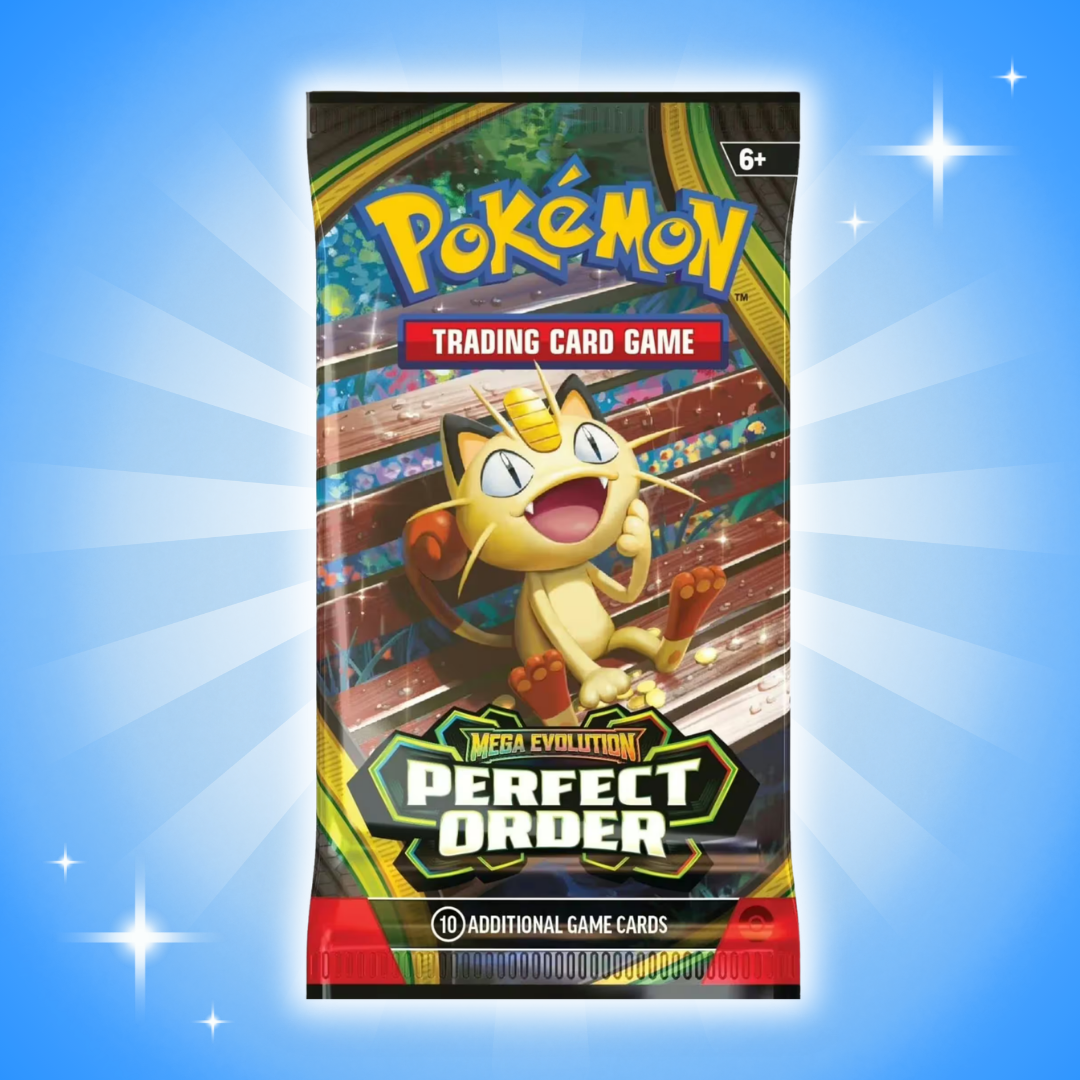 1x Pokémon Perfect Order Booster – Englisch, Zufällige Auswahl, Mega Evolution