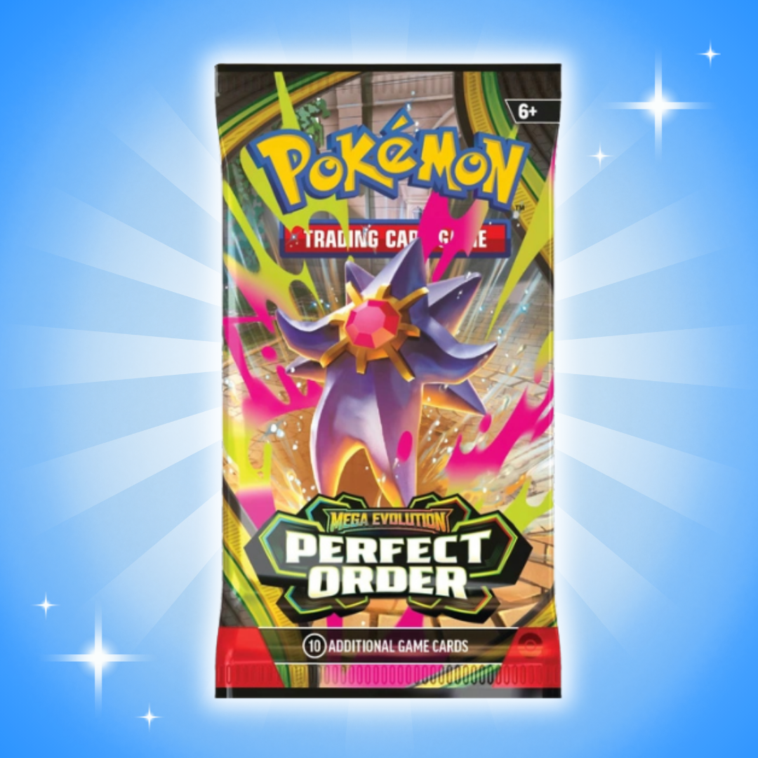 1x Pokémon Perfect Order Booster – Englisch, Zufällige Auswahl, Mega Evolution