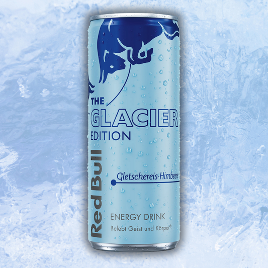Red Bull Gletscheis Glacier Ice – 250 ml Dose | Limitierte Edition | Erfrischender Ice-Boost Gleitschereis-Himbeere