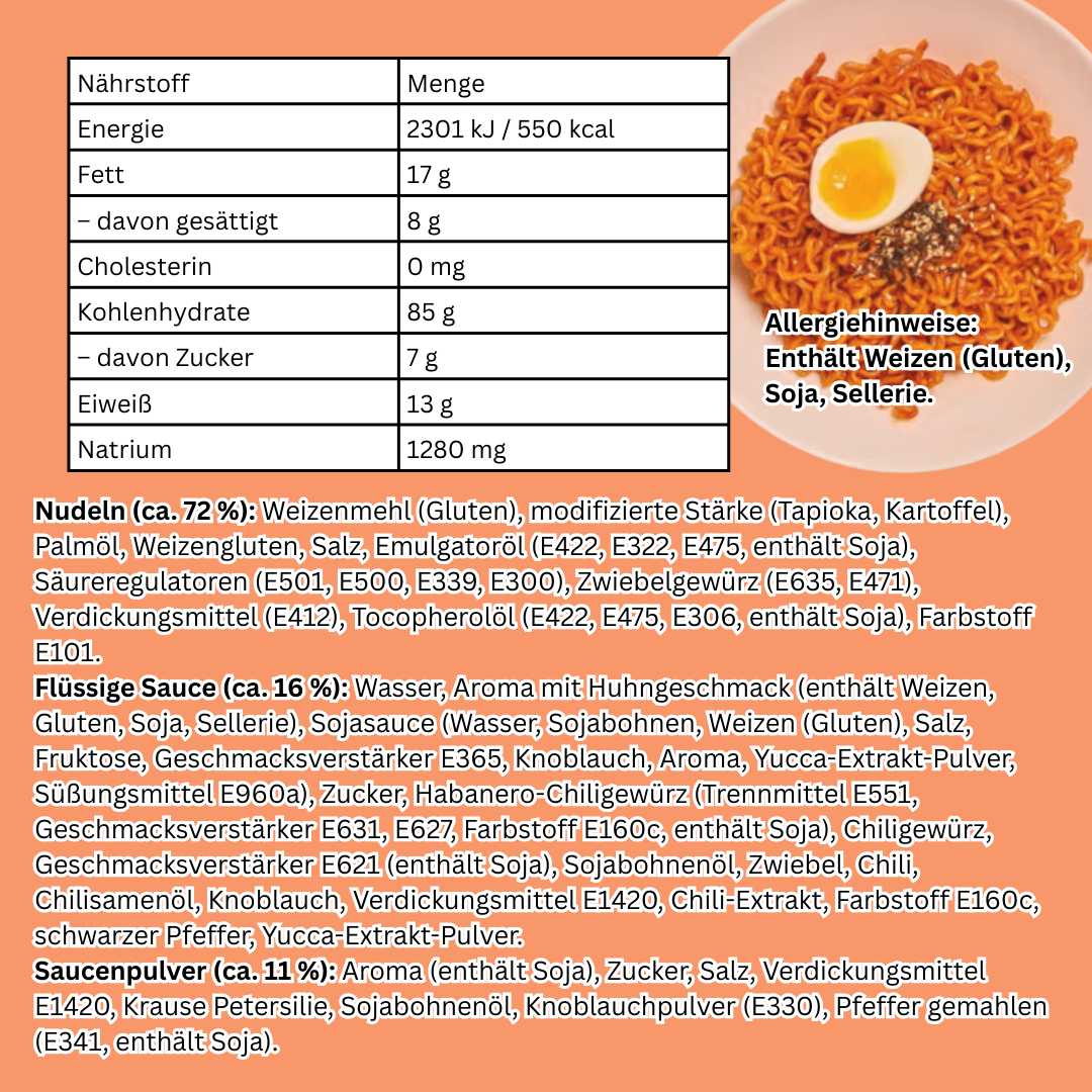 40er Samyang Hot Chicken Instant Nudeln – 40x130g, Scharf & Würzig, 1 Karton