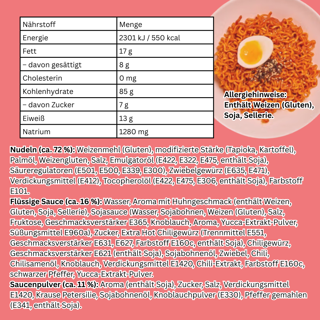 40er Samyang Extra Hot Chicken Instant Nudeln – 40x130g, Extrem Scharf, 1 Karton