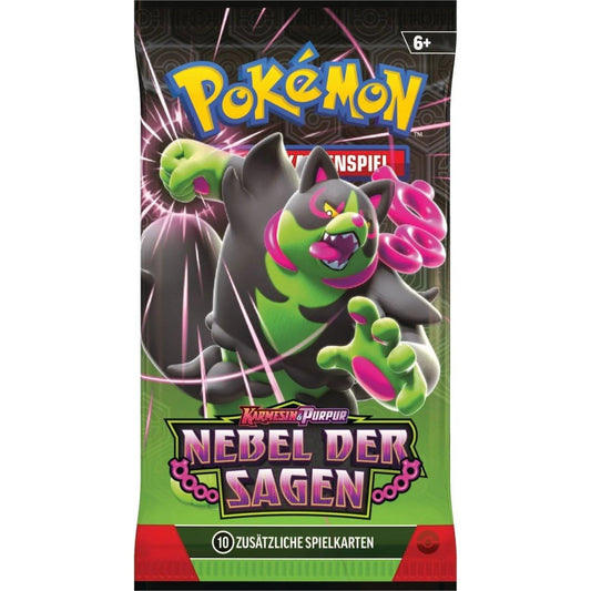 Pokemon Karmesin & Purpur: Nebel der Sagen - KP6.5 - Booster - mit 10 Karten pro Booster - DEUTSCH + Heartforcards® Versandschutz