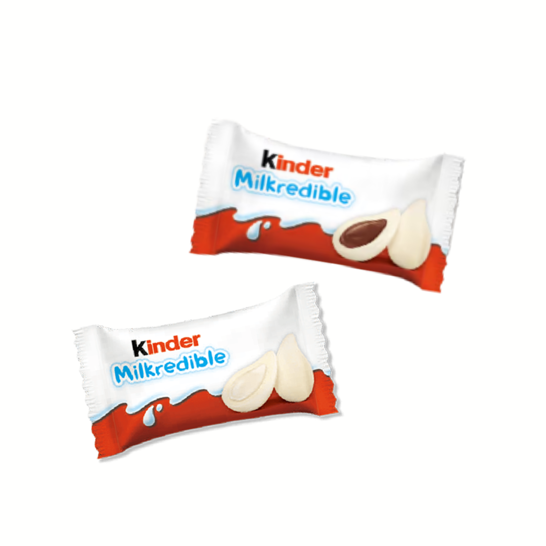 2er Kinder MilkRedible „Milch-Tropfen“ Doppel-Variante – Milchige Kaugummis mit flüssigem Milch- & Kakao-Kern – 46,8 g x 2