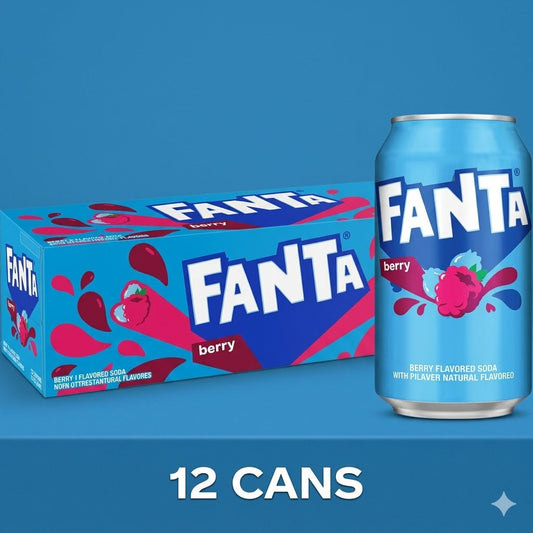 Fanta Berry (USA) 12er-Pack – Beeren-Geschmack, 12 x 355ml (MHD: 20.12.2024)