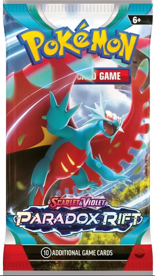 4x Pokemon PARADOX RIFT Booster Set - mit 10 Karten pro Booster - DEUTSCH + Heartforcards® Versandschutz