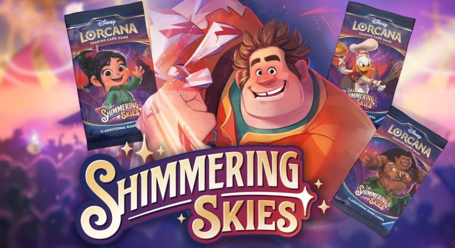 Lorcana Chapter 5: Shimmering Skies Display - 24 Booster a 12 Karten - ENGLISCH + Heartforcards® Versandschutz