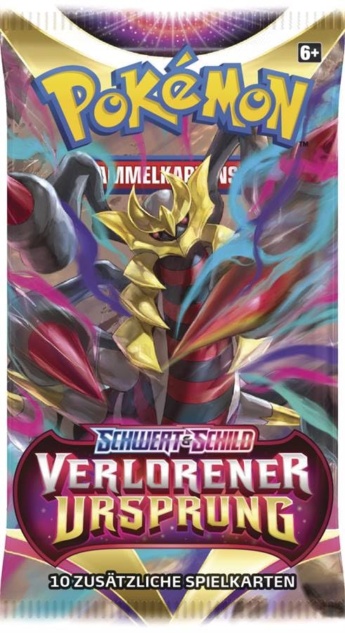 4x Pokemon VERLORENER URSPRUNG Booster Set - mit 10 Karten pro Booster - DEUTSCH + Heartforcards® Versandschutz