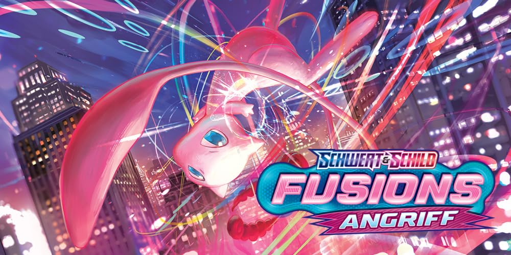 1x Pokemon Booster - Fusionsangriff Booster - mit 10 Karten pro Booster - Deutsch + Heartforcards® Versandschutz