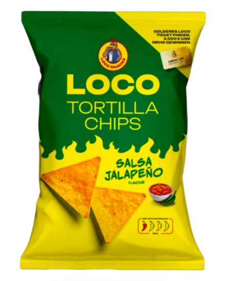 LOCO by Luciano Tortilla Chips - Salsa Jalapeno 100g 12.12.2025
