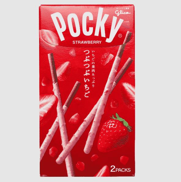 Pocky Strawberry 58 g – Japanische Kekssticks mit Erdbeercreme (MHD 2024)