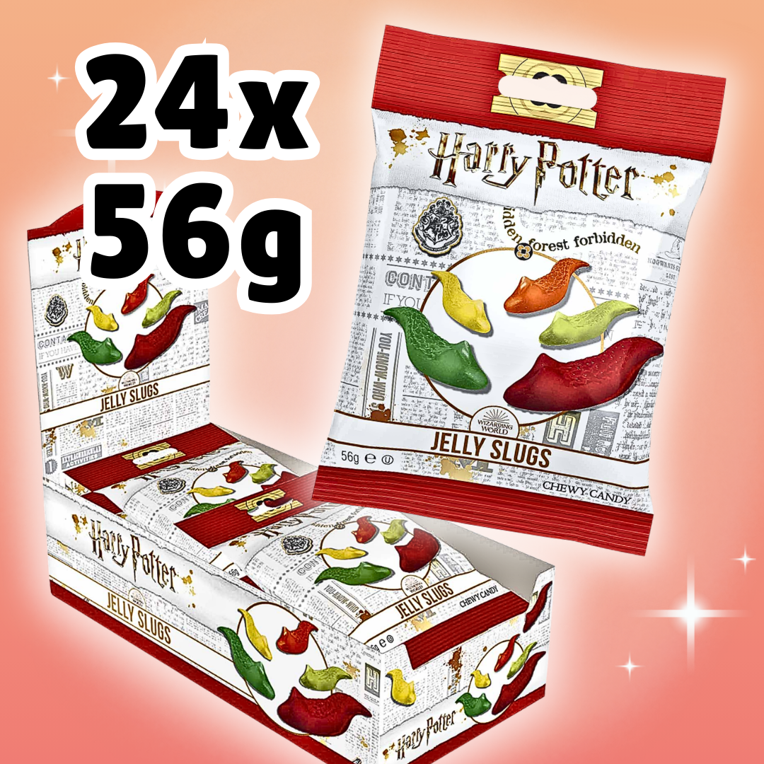 24x Harry Potter Jelly Slugs – Fruchtige Gelee-Süßigkeiten in Schneckenform, 24x56 g Packung (MHD12/2025)