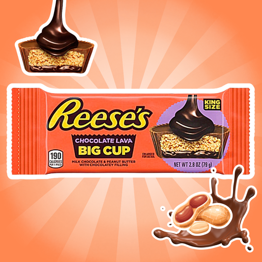 Reese's Chocolate Lava Big Cup King Size 79 g – Milchschokolade & flüssiger Erdnussbutter-Kern